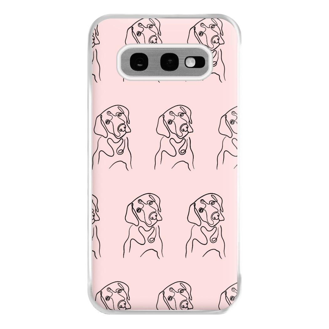 Labrador Outline - Dog Pattern Phone Case for Galaxy S10e