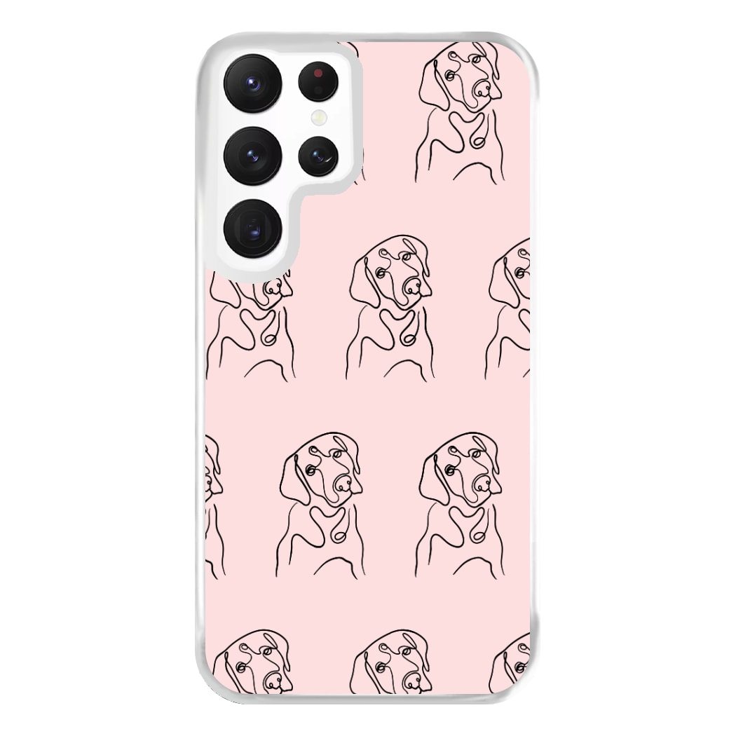 Labrador Outline - Dog Pattern Phone Case for Galaxy S22 Ultra