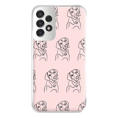 Labrador Outline - Dog Pattern Phone Case for Galaxy A53