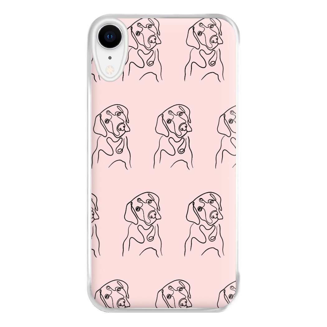 Labrador Outline - Dog Pattern Phone Case for iPhone XR