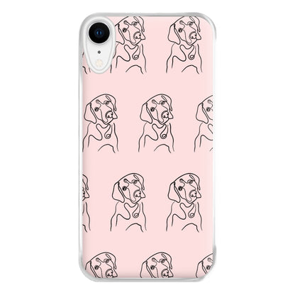 Labrador Outline - Dog Pattern Phone Case for iPhone XR