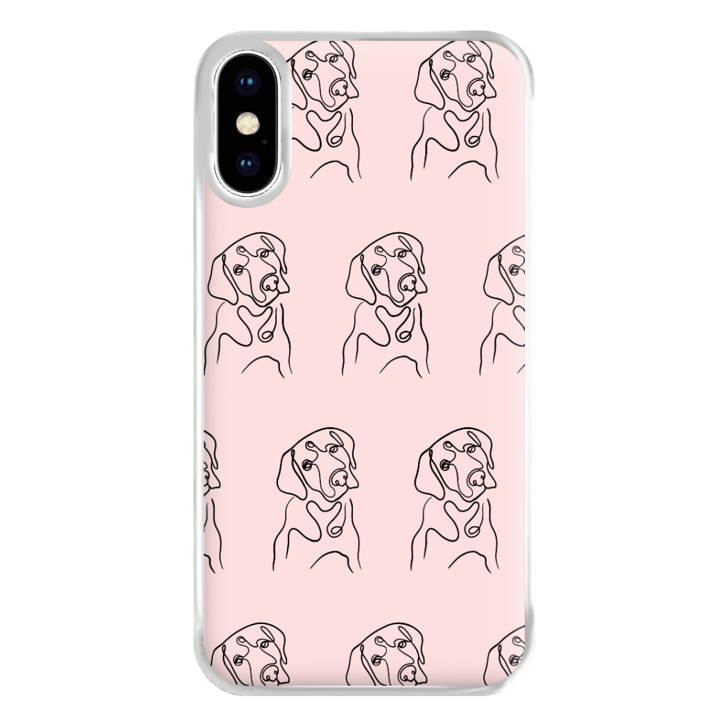 Labrador Outline - Dog Pattern Phone Case for iPhone XS Max