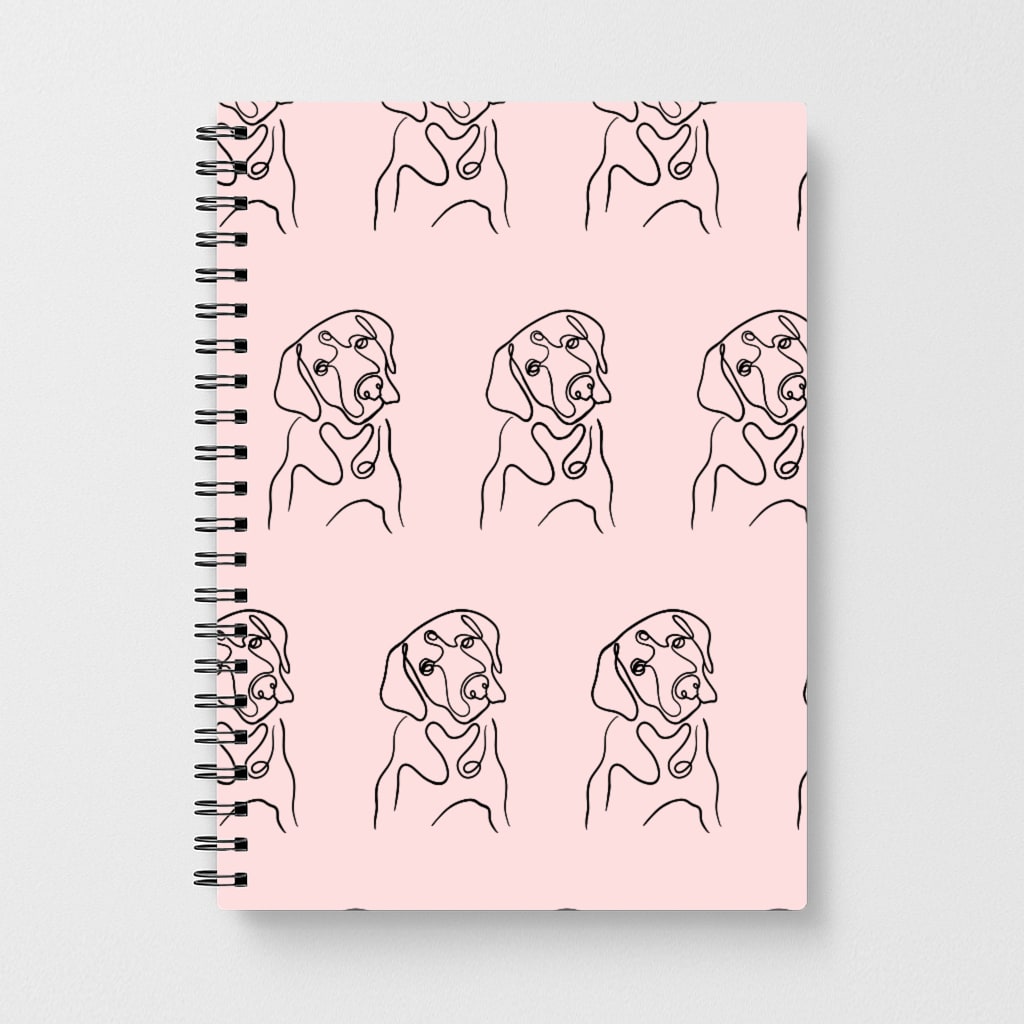 Labrador Outline - Dog Pattern Notebook