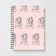 Labrador Outline - Dog Pattern Notebook 1