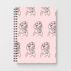 Labrador Outline - Dog Pattern Notebook
