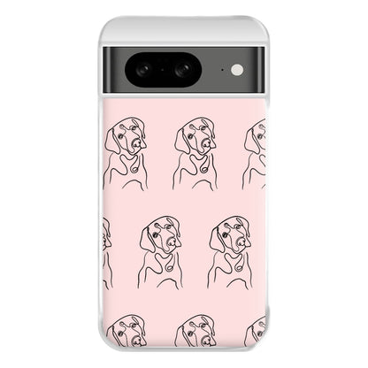 Labrador Outline - Dog Pattern Phone Case for Google Pixel 8