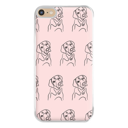 Labrador Outline - Dog Pattern Phone Case for iPhone 6 Plus / 7 Plus / 8 Plus