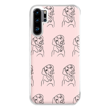 Labrador Outline - Dog Pattern Phone Case for Huawei P30 Pro