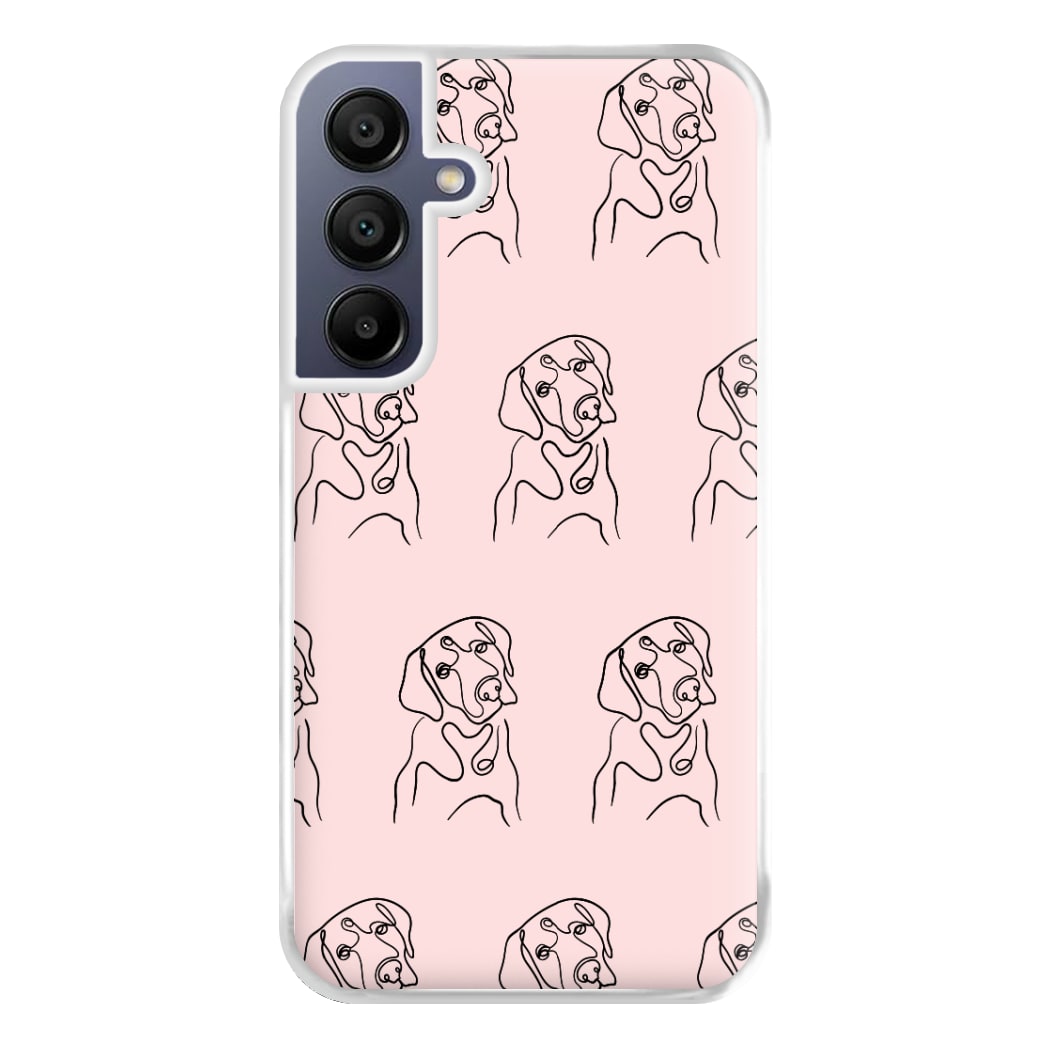 Labrador Outline - Dog Pattern Phone Case for Galaxy A16