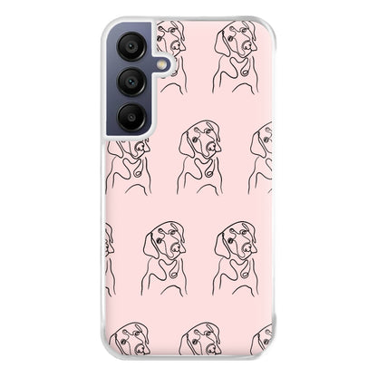 Labrador Outline - Dog Pattern Phone Case for Galaxy A16