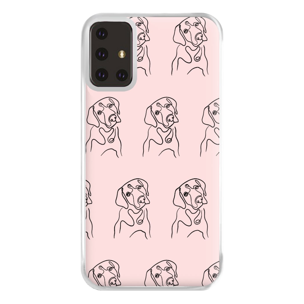 Labrador Outline - Dog Pattern Phone Case for Galaxy A71