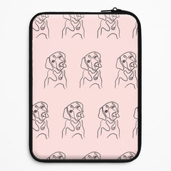 Labrador Outline - Dog Pattern Laptop Sleeve