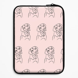 Labrador Outline - Dog Pattern Universal Laptop Sleeve