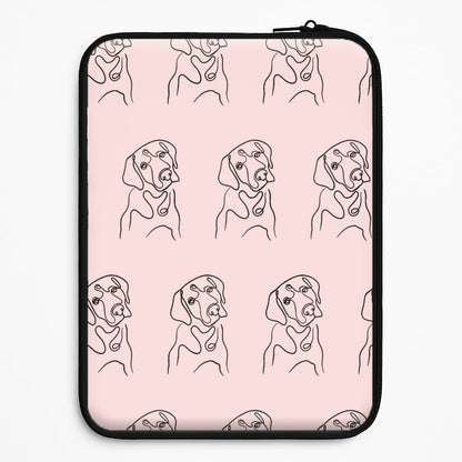 Labrador Outline - Dog Pattern Universal Laptop Sleeve