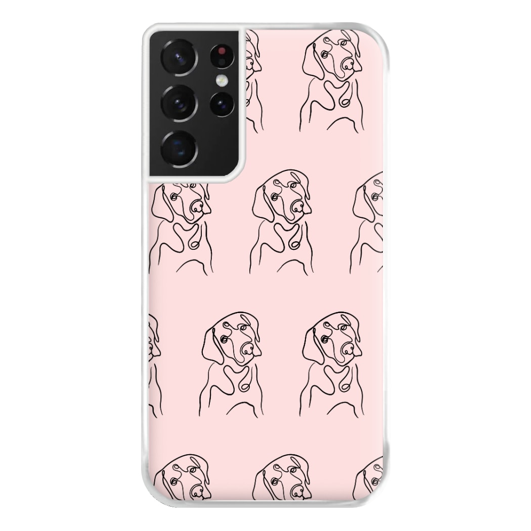 Labrador Outline - Dog Pattern Phone Case for Galaxy S21 Ultra