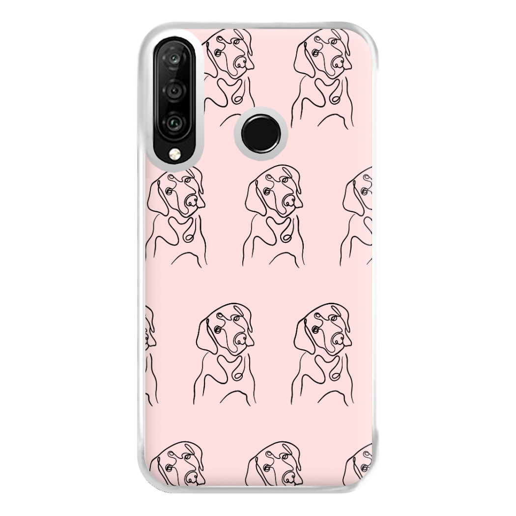 Labrador Outline - Dog Pattern Phone Case for Huawei P30 Lite