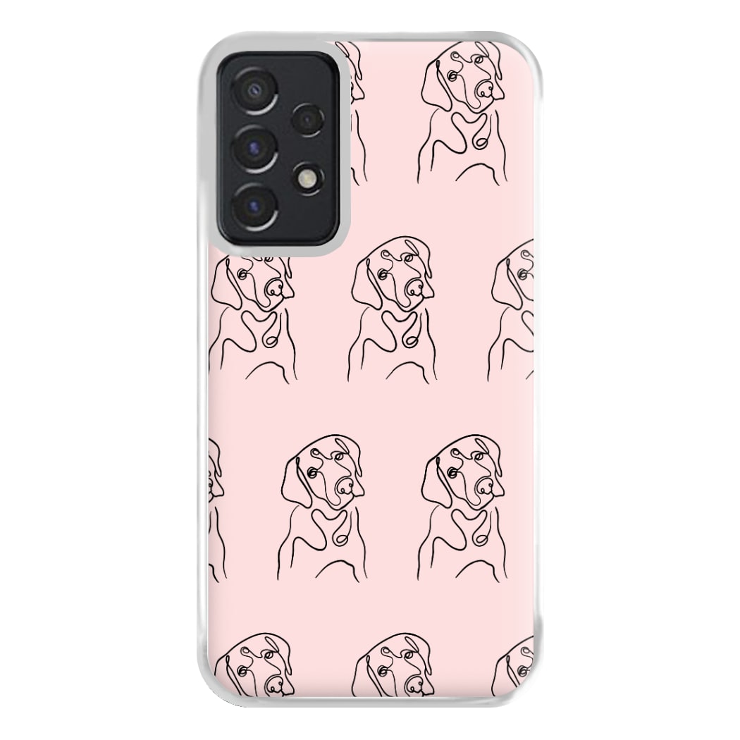 Labrador Outline - Dog Pattern Phone Case for Galaxy A52 / A52s