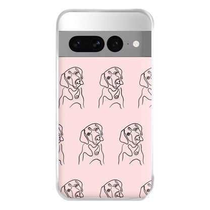 Labrador Outline - Dog Pattern Phone Case for Google Pixel 7 Pro