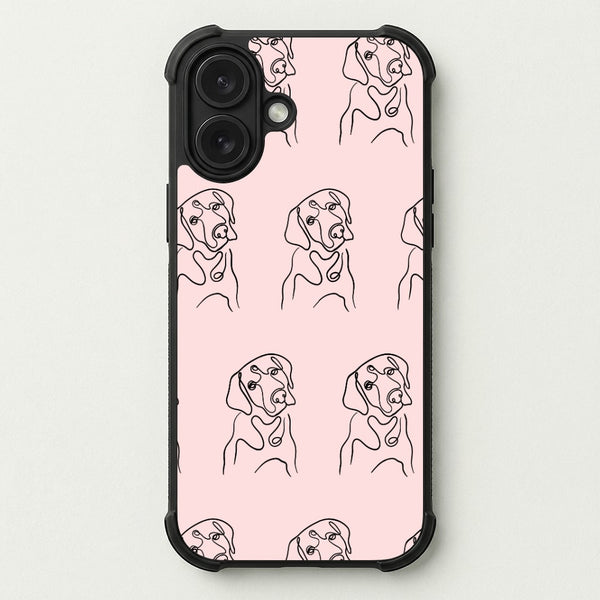 Labrador Outline - Dog Pattern Phone Case — Bumper case