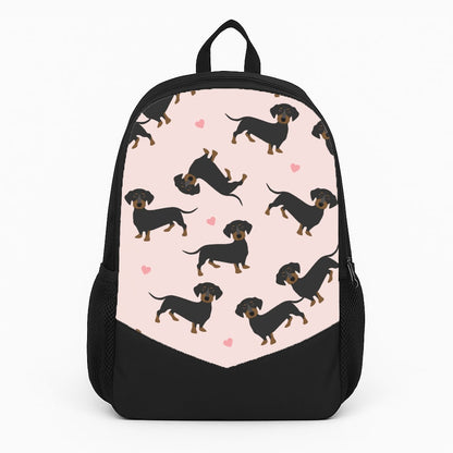 Heart Dachshund - Dog Pattern Large Backpack