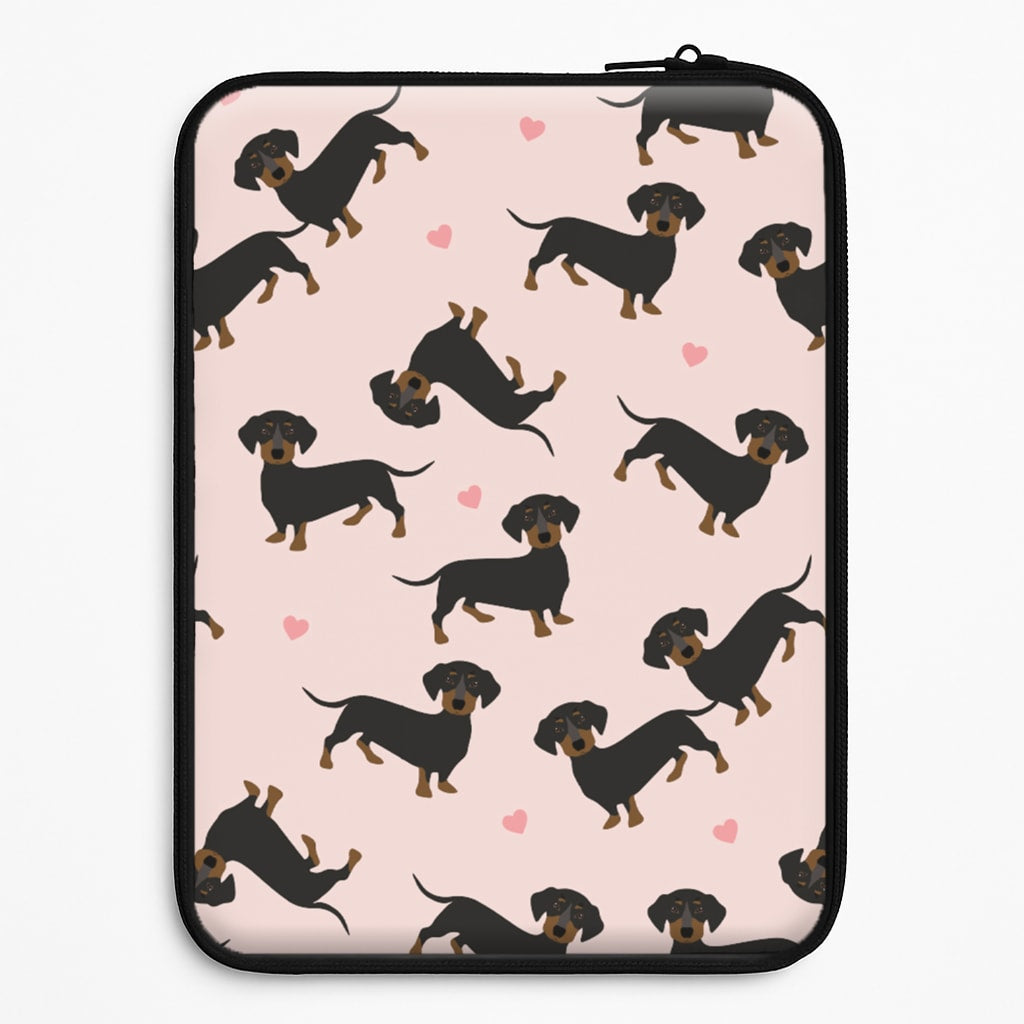 Heart Dachshund - Dog Pattern Laptop Sleeve