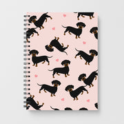 Heart Dachshund - Dog Pattern Notebook 1