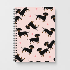 Heart Dachshund - Dog Pattern Notebook