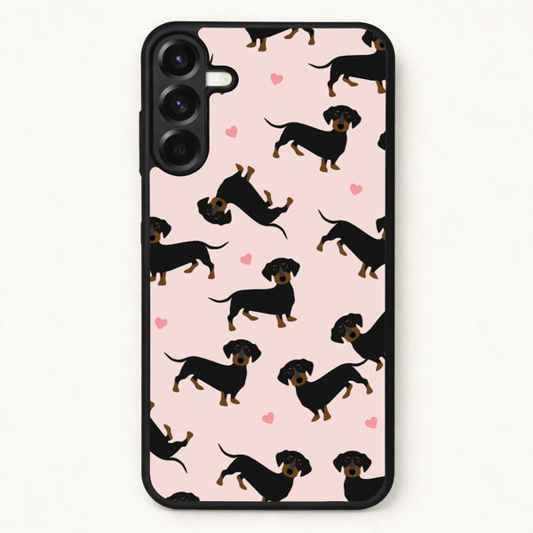 Heart Dachshund - Dog Pattern Phone Case for Galaxy A37