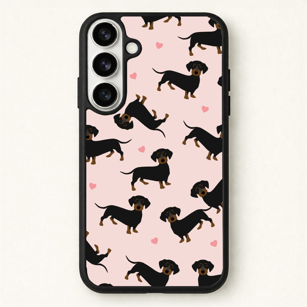 Heart Dachshund - Dog Pattern Phone Case for Galaxy S26 Plus