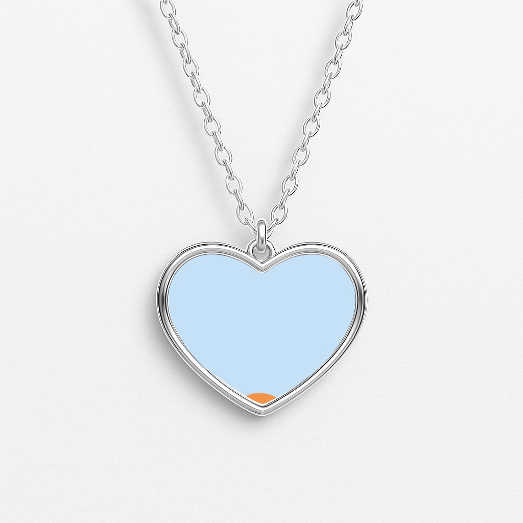 Laying and chilling - Dog Patterns Heart Necklace