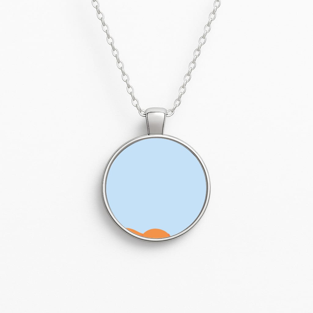 Laying and chilling - Dog Patterns Circle Necklace