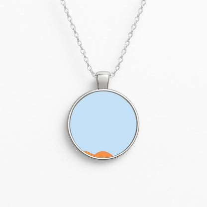 Laying and chilling - Dog Patterns Circle Necklace
