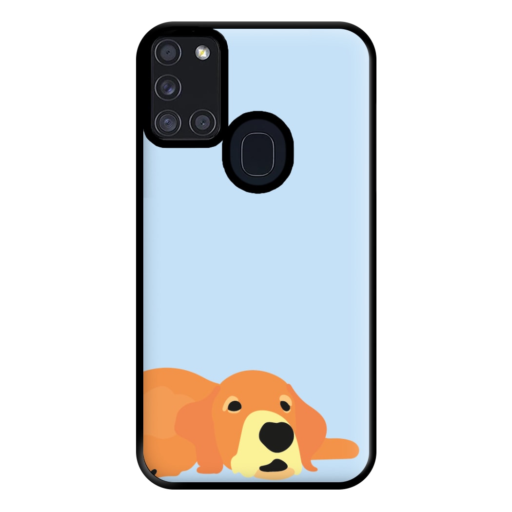 Laying and chilling - Dog Patterns Phone Case for Galaxy A21s