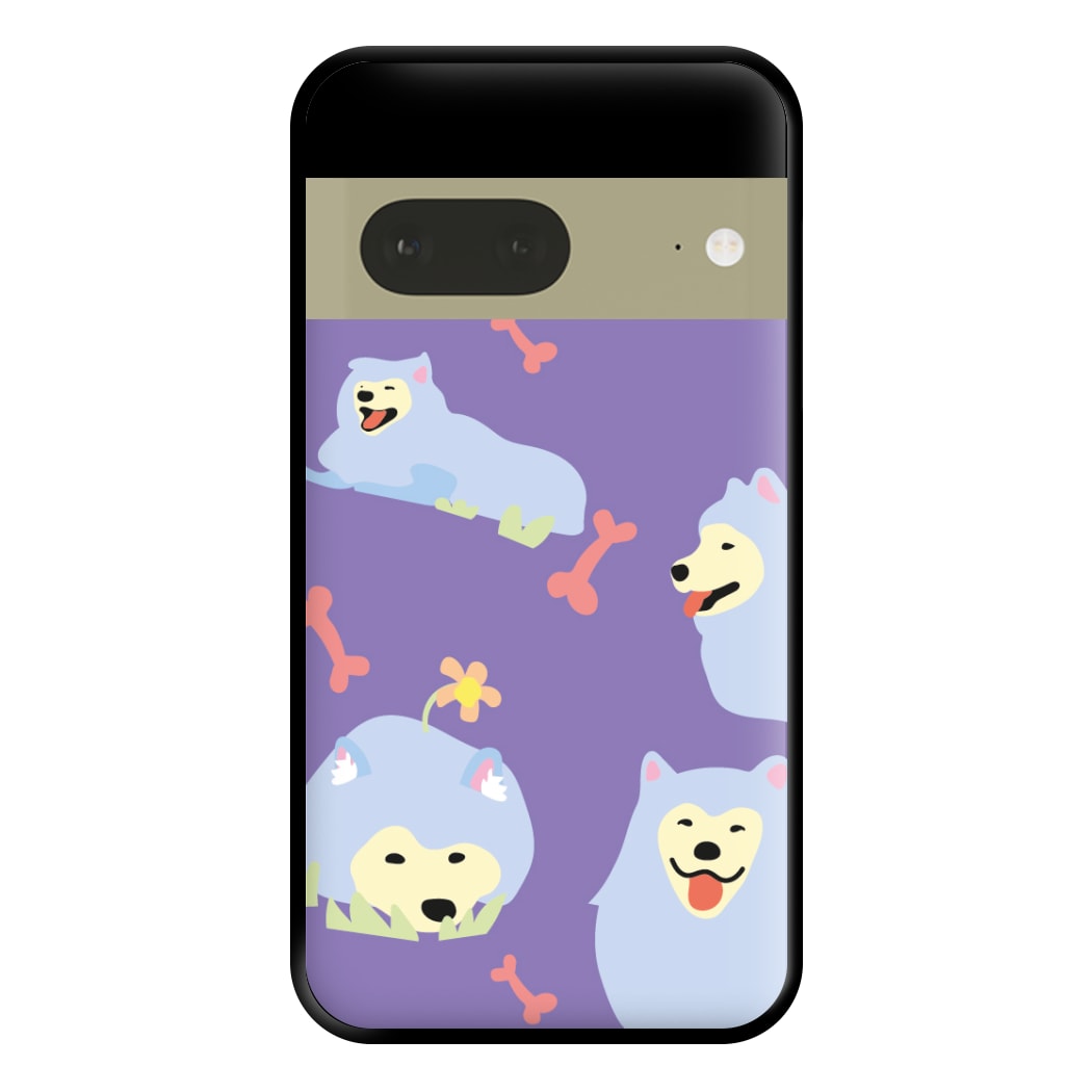 Samoyed - Dog Patterns Phone Case for Google Pixel 7a