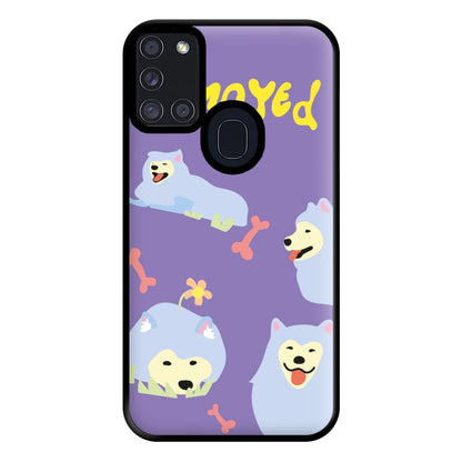 Samoyed - Dog Patterns Phone Case for Galaxy A21s