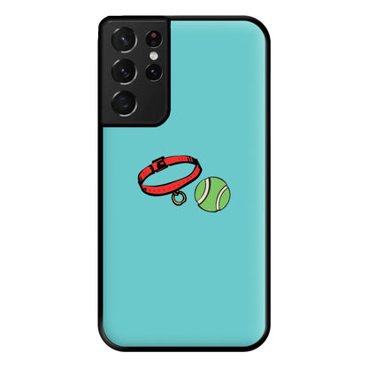 Collar and ball - Dog Patterns Phone Case for Galaxy S21 Ultra