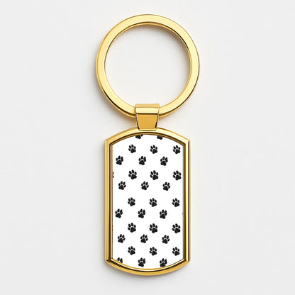 Paw pattern - Dog Patterns Gold Keyring