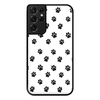 Paw pattern - Dog Patterns Phone Case for Galaxy S21 Ultra