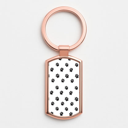 Paw pattern - Dog Patterns Rose Gold Keyring