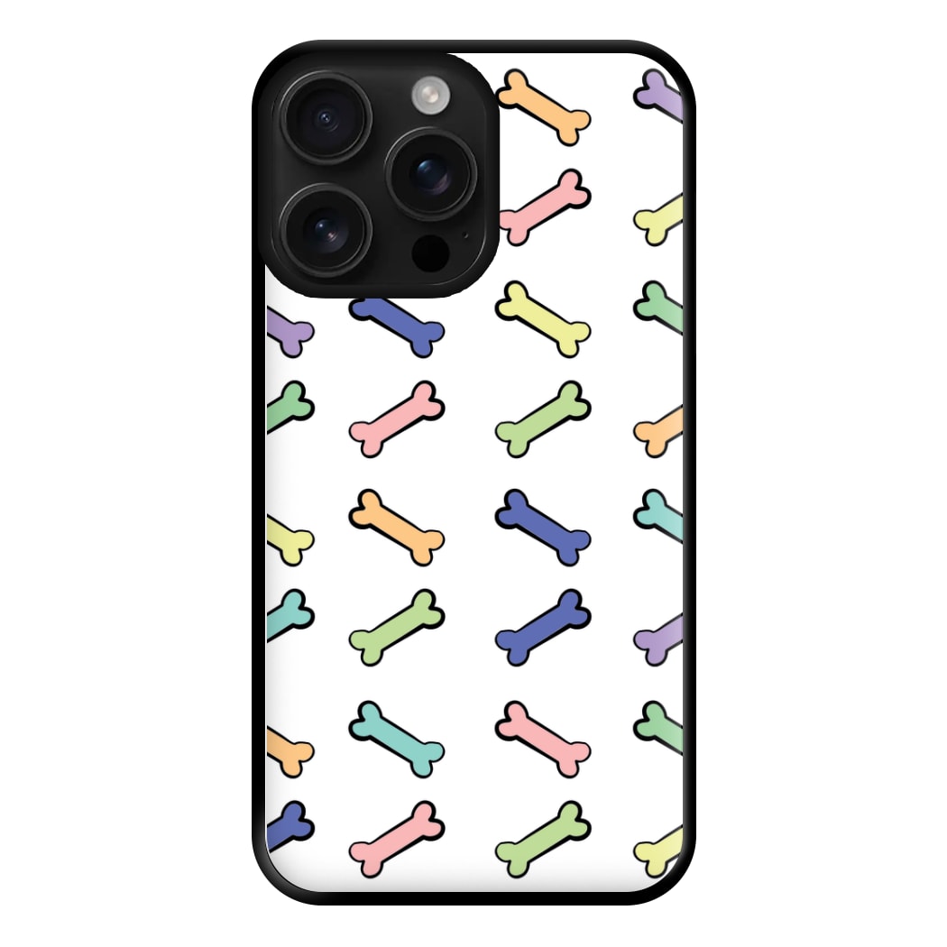 Multi colour bones - Dog Patterns Phone Case