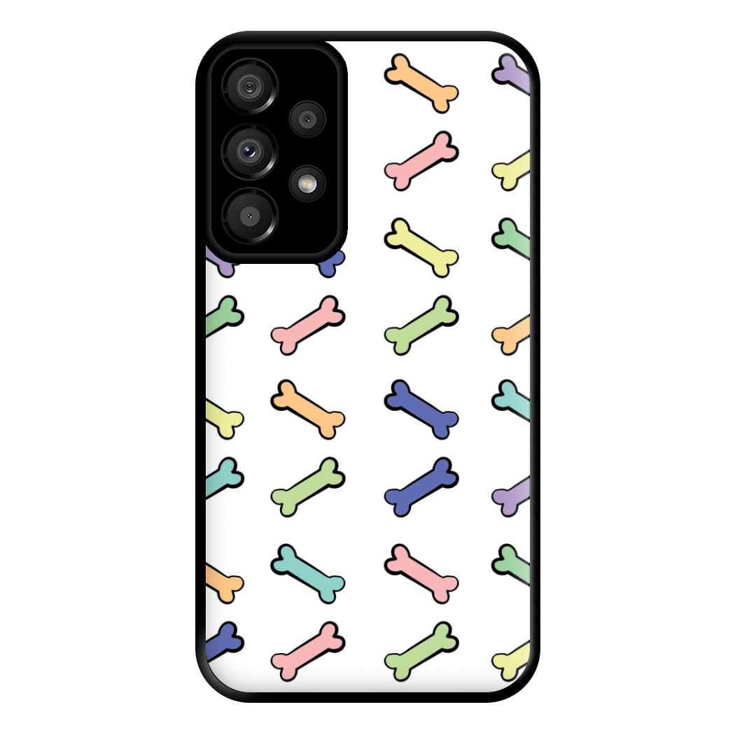 Multi colour bones - Dog Patterns Phone Case for Galaxy A33