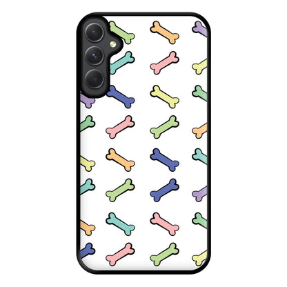 Multi colour bones - Dog Patterns Phone Case for Galaxy A54