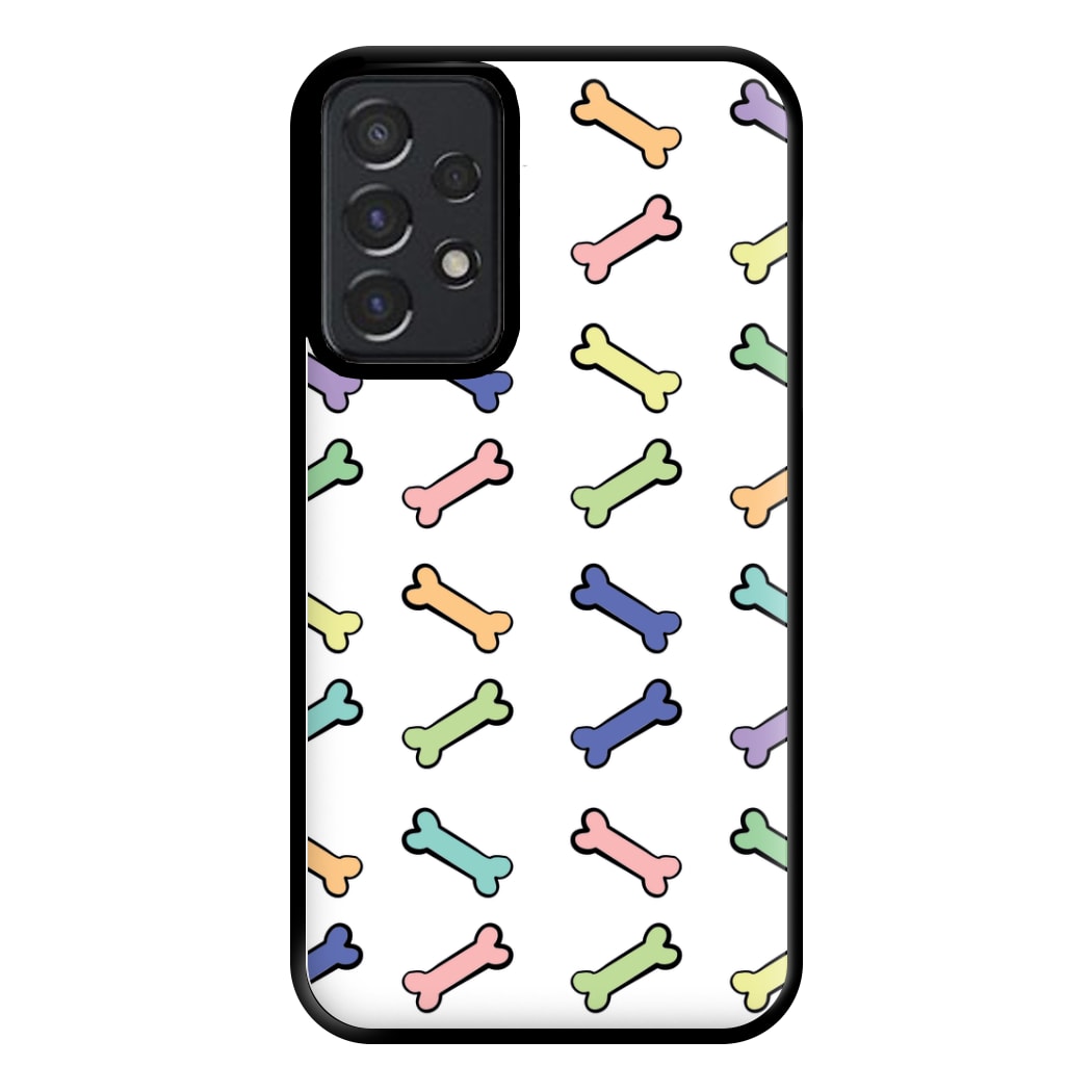 Multi colour bones - Dog Patterns Phone Case for Galaxy A52 / A52s