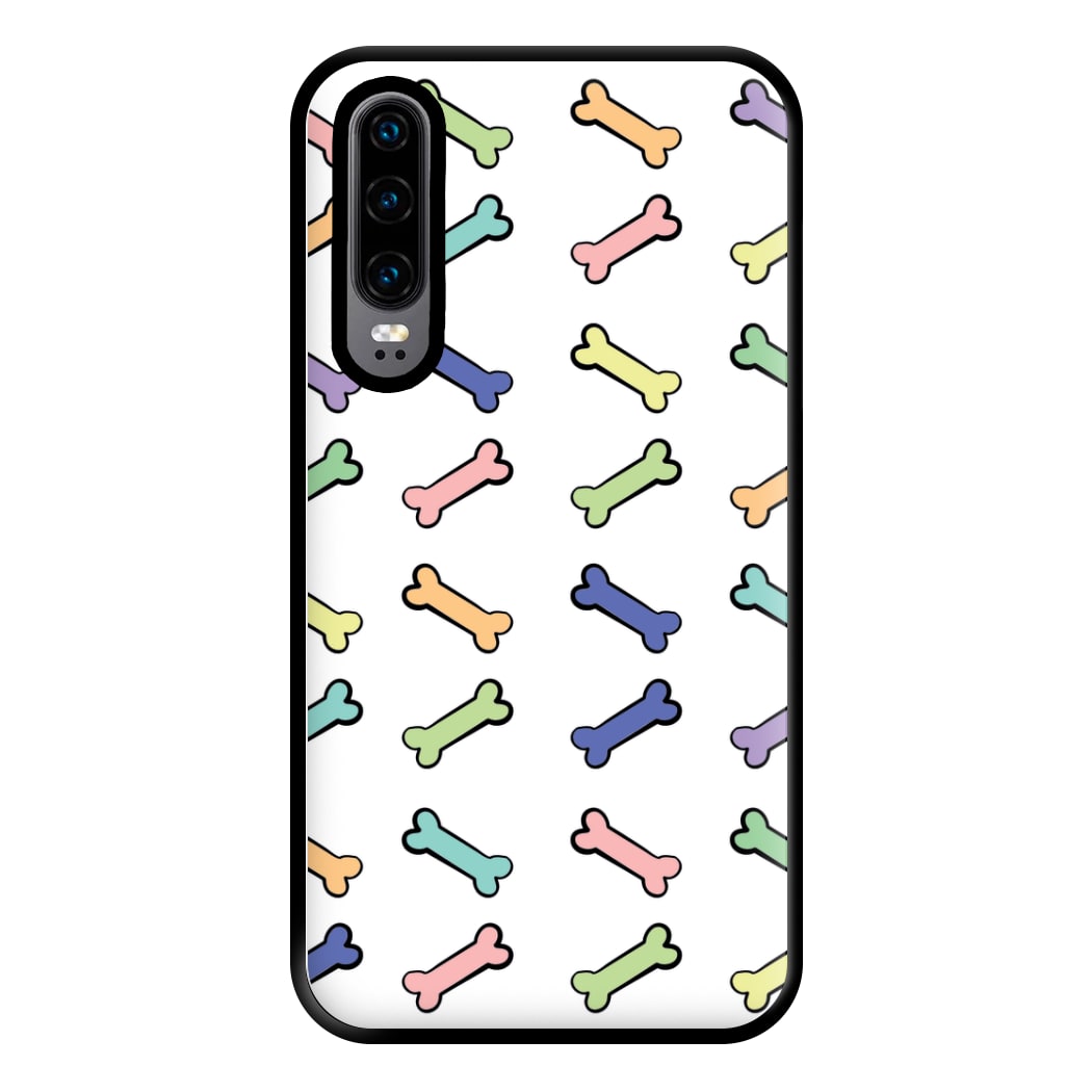 Multi colour bones - Dog Patterns Phone Case for Huawei P30