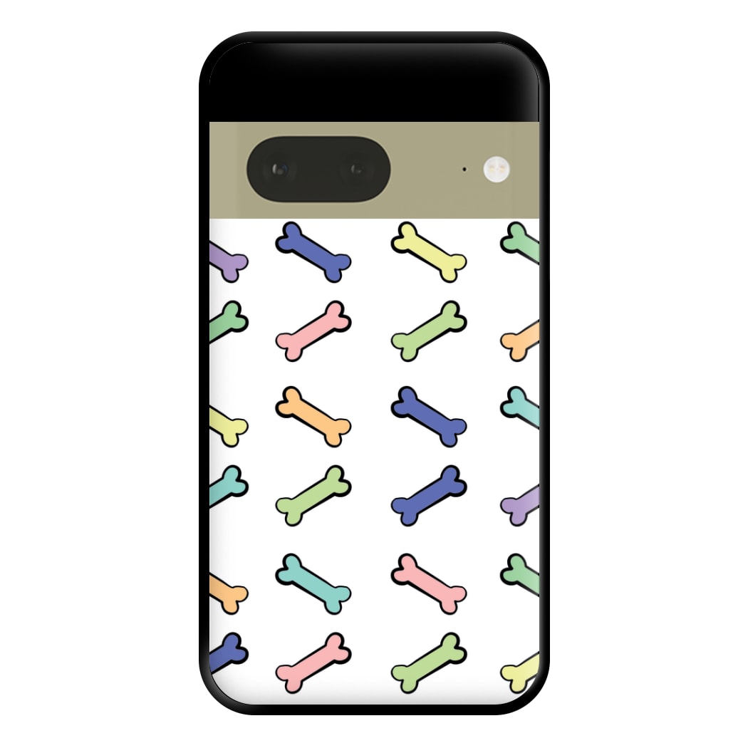 Multi colour bones - Dog Patterns Phone Case for Google Pixel 7a