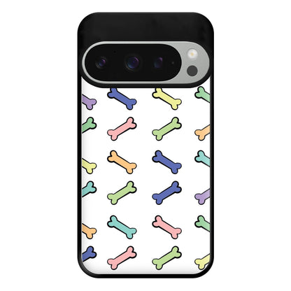 Multi colour bones - Dog Patterns Phone Case for Google Pixel 9 Pro XL