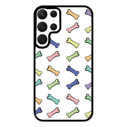 Multi colour bones - Dog Patterns Phone Case for Galaxy S22 Ultra