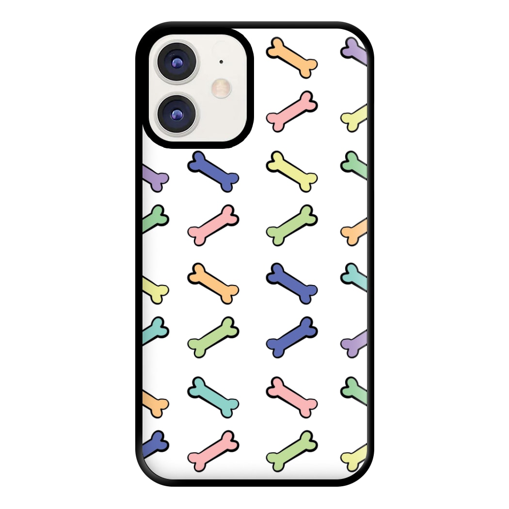 Multi colour bones - Dog Patterns Phone Case for iPhone 12 / 12 Pro