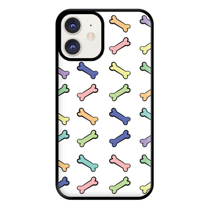 Multi colour bones - Dog Patterns Phone Case for iPhone 12 / 12 Pro