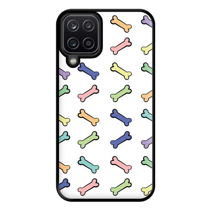 Multi colour bones - Dog Patterns Phone Case for Galaxy A12